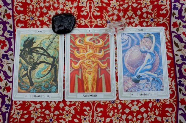 Cancer: XIII: Death ~ Leo: Ace of Wands ~ Virgo: XVII: The Star