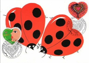 Ladybug hearts